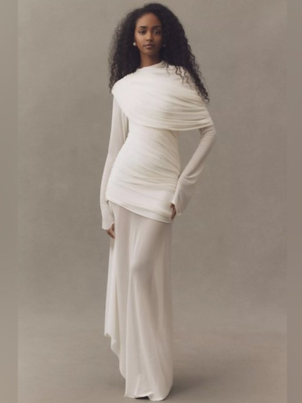 Deme by Gabriella Isla Dress in Ivory Medium New Womens Maxi Long Gown